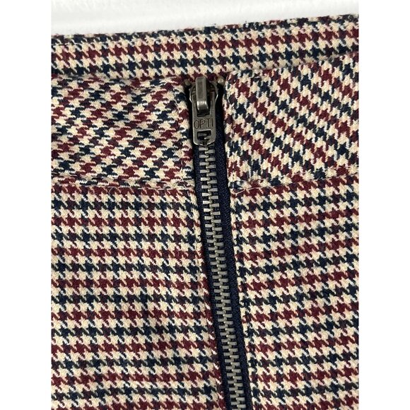 Free People Brown Plaid Houndstooth Ruched Mini Skirt Size 4 Small - Picture 12 of 12